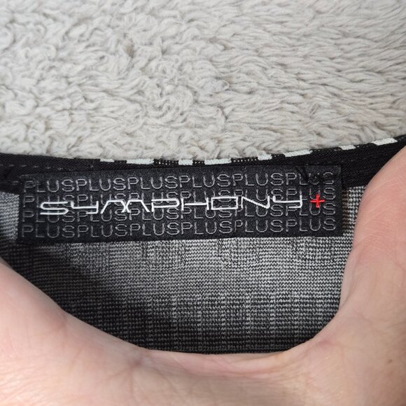 Symphony Plus Dress Women's XL Sleeveless Party Black White Fitted Stretch - Picture 4 of 4